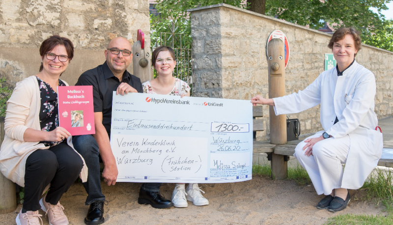 Melissa Spiegel spendet 1.300,- Euro für Frühchen in der Missio Kinderklinik